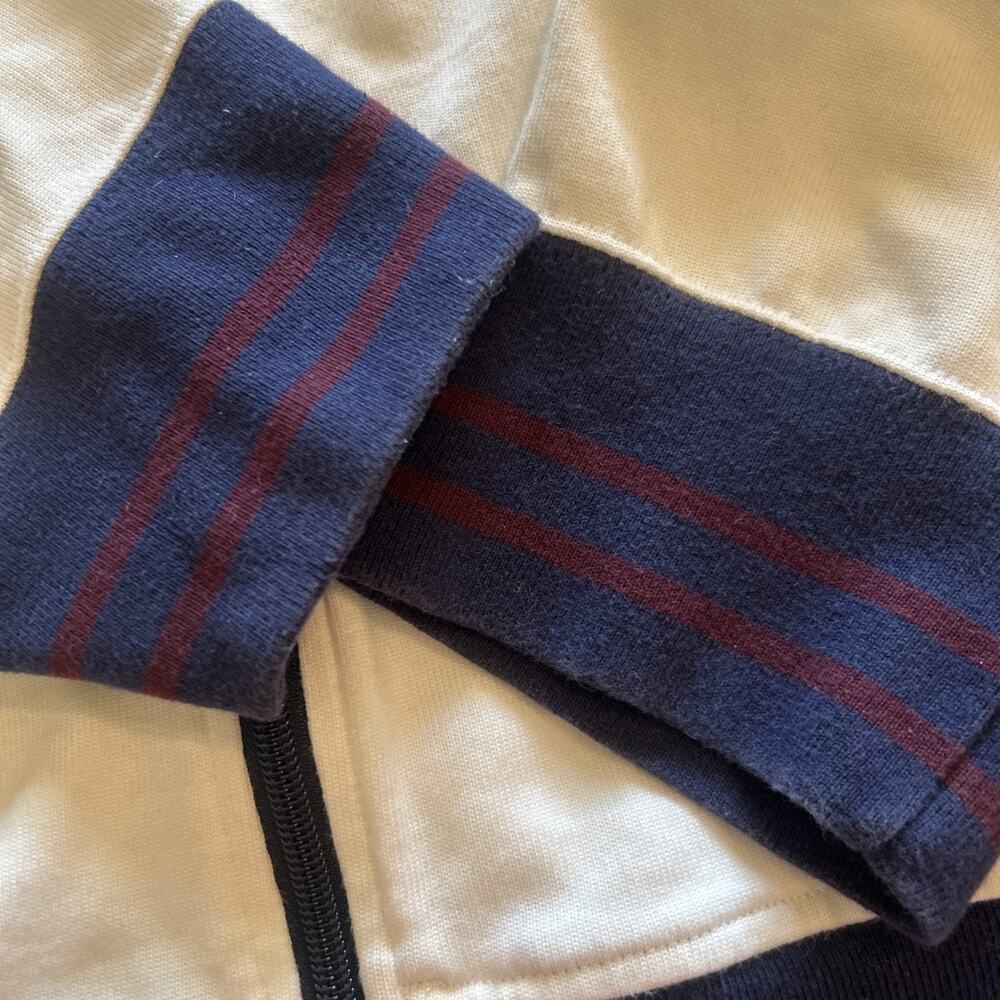 Vtg Ralph Lauren POLO full-zip LOGO White sweatshirt Contrast Trim Men’s Sz XL - Picture 5 of 13
